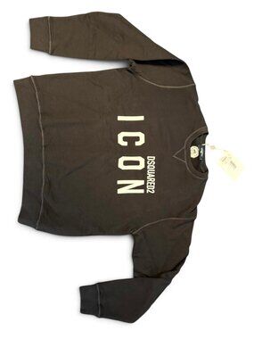 DSQUARED2 - Men's Black ICON Crewneck Sweatshirt - XXL, Black, NWT